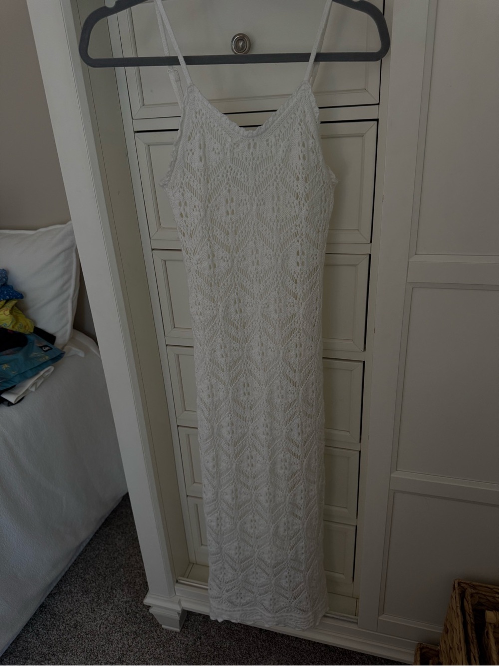 FRESHMAN 1996 Women's White Crochet Lace Dress